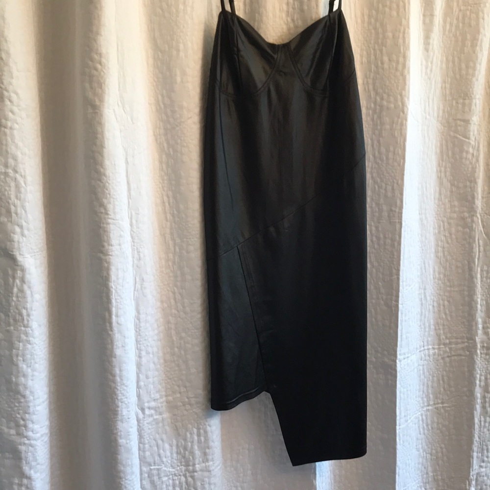Faux Leather Dress